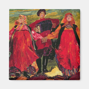 Russische singende Bauern Magnet