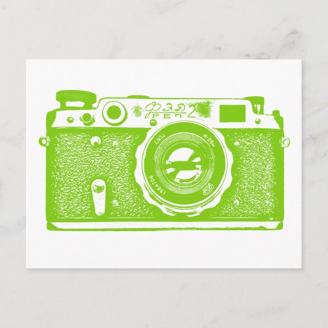 Russische Sowjetkamera - Martian Green Postkarte (Vorderseite)