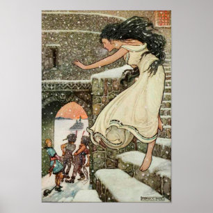 Russische Storybook Prinzessin Frank Papa Art Poster