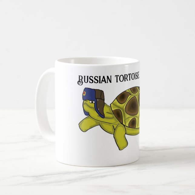 Russische Tortoise-Tasse Kaffeetasse (Vorderseite Links)