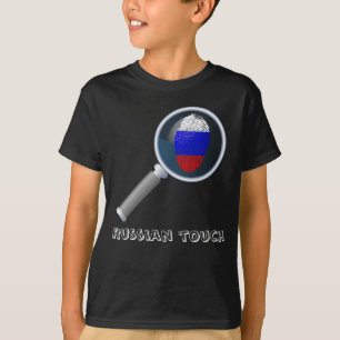Russische Touchfingerabdruckflagge T-Shirt