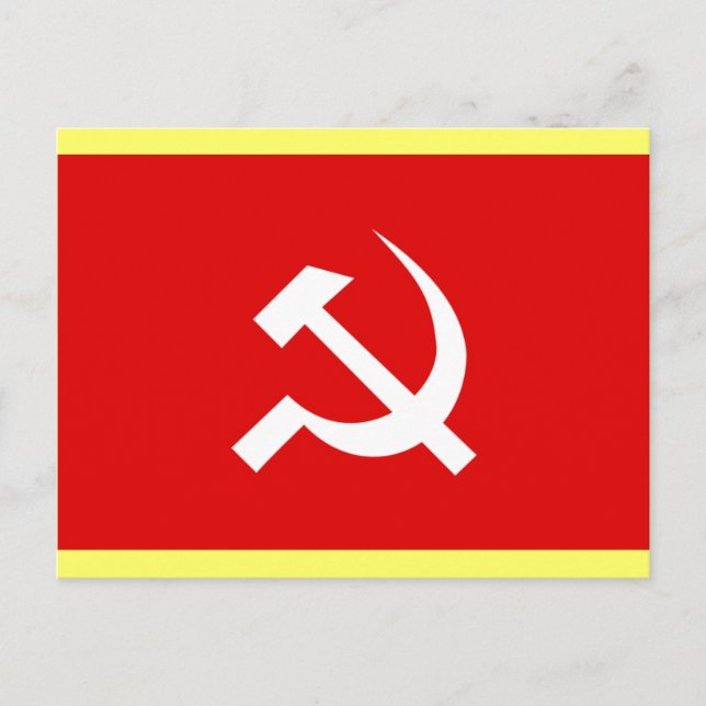 Russische UdSSR - Hammer- und Sichelflagge Postkarte (Vorderseite)