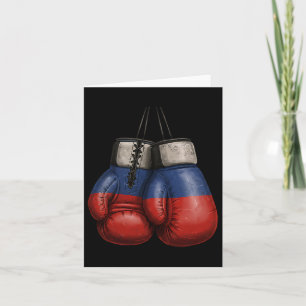 Russische Vintage Boxhandschuhe mit Russland Fl. Karte