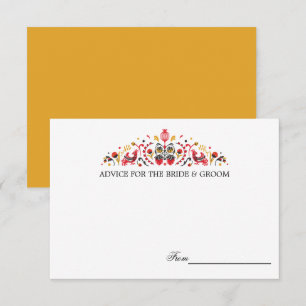 Russische  Volkskunst  Chochloma  Hochzeitsratkart Einladung