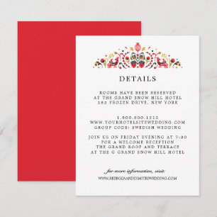 Russische Volkskunst Khokhloma WEDING Gastdetails Begleitkarte