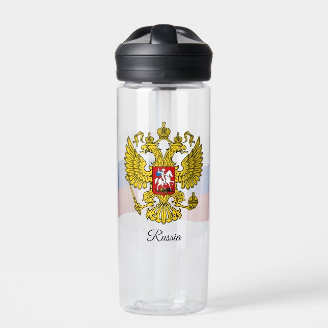 Russische Wappen, Flagge, Russland Trinkflasche (Vorderseite)