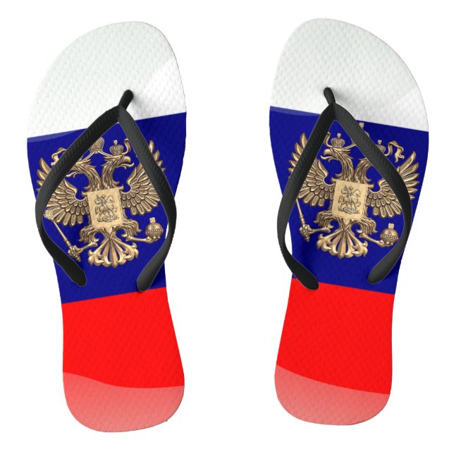 Russische Wappen Flip Flops (Fußbett)