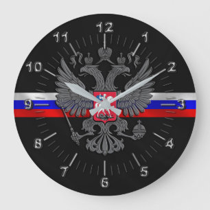 Russische Wappen Große Wanduhr