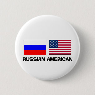 Russischer Amerikaner Button