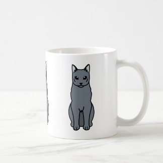 Russischer blaue Katzen-Cartoon Kaffeetasse