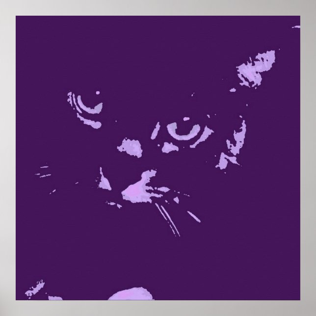 Russischer Blauer Pop Art Poster (Vorne)