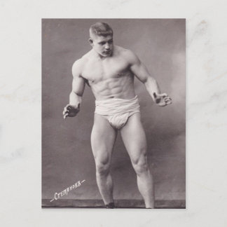 Russischer Bodybuilder Postkarte