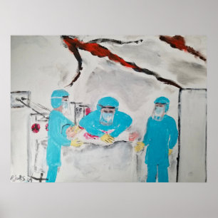 Russischer Bombenangriff auf das Kinderkrankenhaus Poster