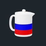 Russischer Flaggenteapot<br><div class="desc">Eleganter Teekessel mit der Flagge Russlands. Dieses Produkt ist anpassbar.</div>