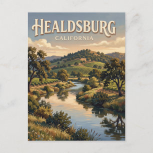 Russischer Fluss nahe Healdsburg Kalifornien Postkarte