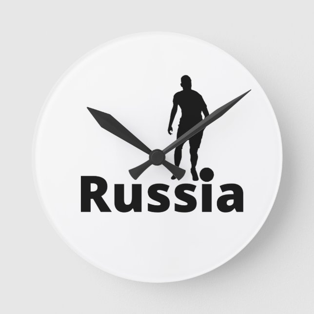 Russischer Fußball Runde Wanduhr (Vorderseite)