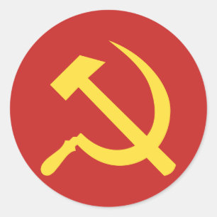 Russischer Hammer und Sickle Classic Round Sticker