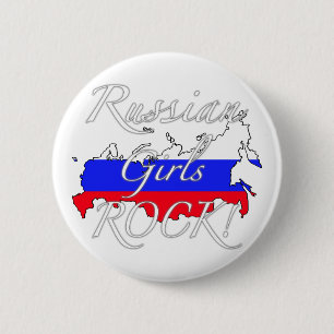 Russischer Mädchen-Felsen! Button