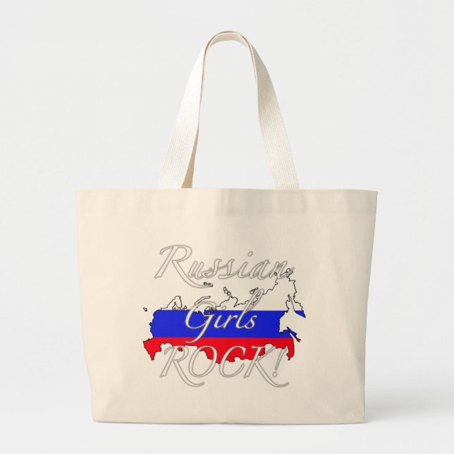 Russischer Mädchen-Felsen! Jumbo Stoffbeutel (Vorne)