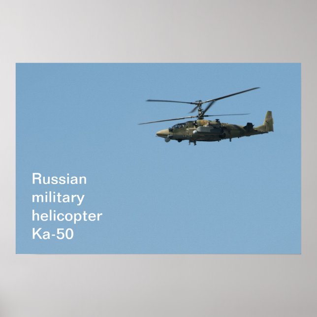 Russischer Militärhubschrauber Ka-50 Poster (Vorne)