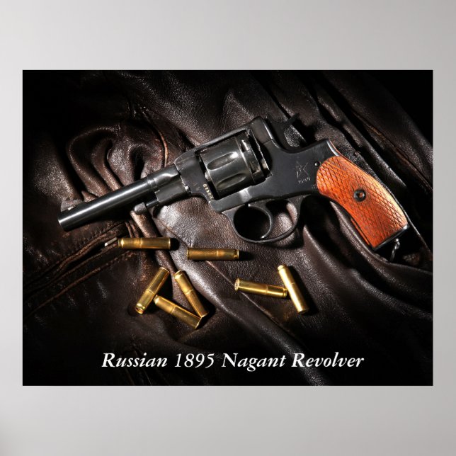 Russischer Nagant-Revolver von 1895 Poster (Vorne)