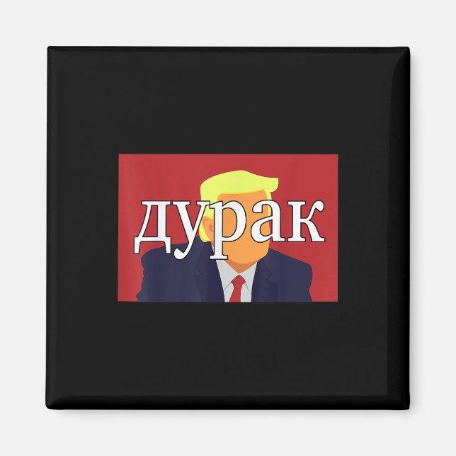 Russischer Narr Trump Funny Magnet (Vorne)