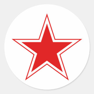 Russischer Roter Star Runder Aufkleber