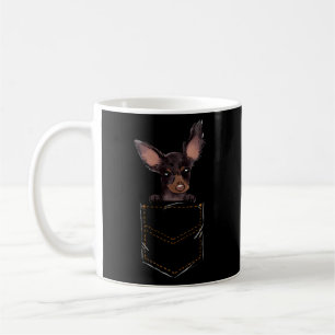 Russischer Spielzeug-Terrier-Welpe für einen Hunde Kaffeetasse