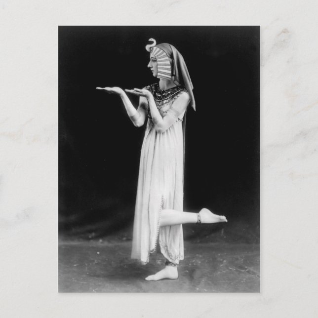 Russischer Tänzer in Cleopatra-Kostüm Postkarte (Vorderseite)
