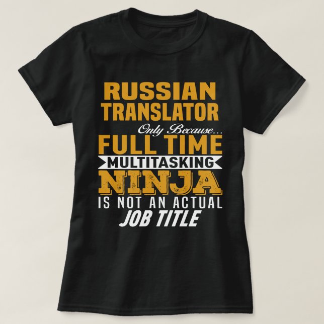 Russischer Übersetzer T-Shirt (Design vorne)