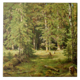 Russischer Wald (Rustikale Landschaft) (Grünwald) Fliese