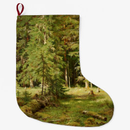 Russischer Wald (Rustikale Landschaft) (Grünwald) Großer Weihnachtsstrumpf