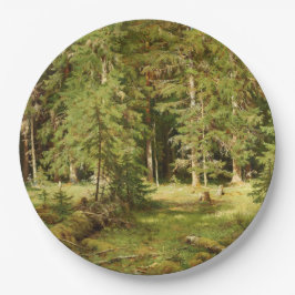 Russischer Wald (Rustikale Landschaft) (Grünwald) Pappteller