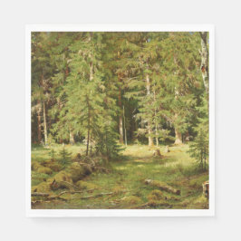 Russischer Wald (Rustikale Landschaft) (Grünwald) Serviette