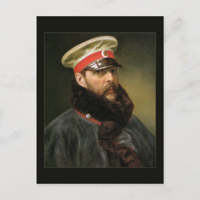 Russischer Zar Alexander II Postkarte (Vorderseite)