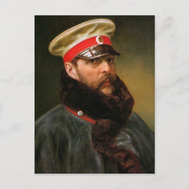 Russischer Zar Alexander II Postkarte (Vorderseite)
