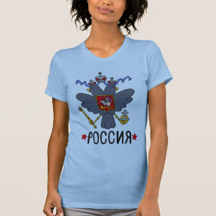 Russisches Adler-Gekritzel-T-Shirt T-Shirt