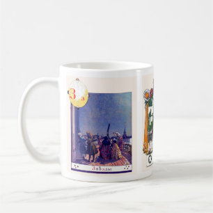 Russisches Alphabet-Bild-Tassen, Set I (Nr. 3 von Kaffeetasse