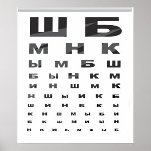 Russisches Augen-Diagramm-Plakat Poster