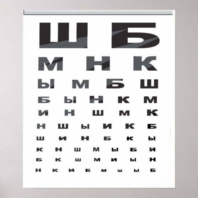 Russisches Augendiagramm-Poster Poster (Vorne)