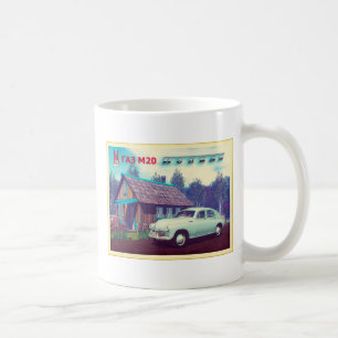 Russisches Auto und Dacha Kaffeetasse
