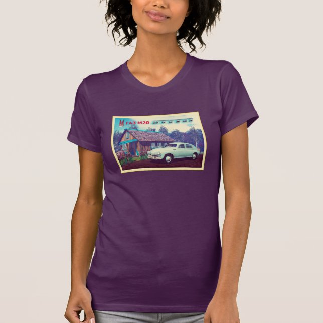 Russisches Auto und Dacha T-Shirt (Vorderseite)