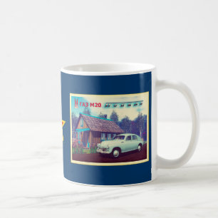 Russisches Auto und Datscha Kaffeetasse