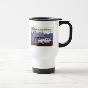 Russisches Auto und Datsche Reisebecher