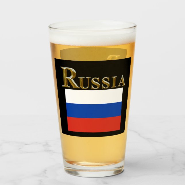 RUSSISCHES BIERGLAS GLAS (Vorne (Gefüllt))