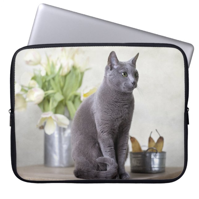 Russisches Blau Laptopschutzhülle (Vorderseite)