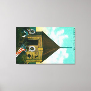 Russisches Block-Haus in St Michael, Alaska Leinwanddruck