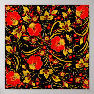 Russisches Chokhlom Poster