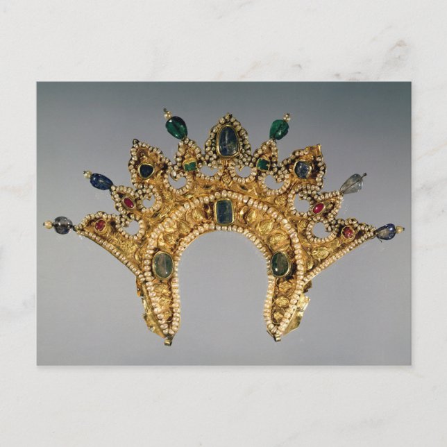 Russisches Diadem, Set mit Perlen Postkarte (Vorderseite)