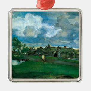 Russisches Dorf Valentin Serov Ornament Aus Metall